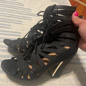 Call it spring high heels shoes black size 8.5